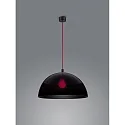 Luminaire à suspension DORO E27 IP20, rouge, noir, noir mat