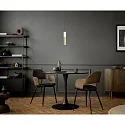 Helestra Luminaire à suspension LIDOS à 1 flamme, direct / indirect IP20, noir mat, feuille d'or gradable