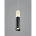 Helestra Luminaire à suspension LIDOS à 1 flamme, direct / indirect IP20, chrome noir gradable