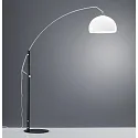 Lampadaire DORO E27 IP20, chrome, satiné, noir mat