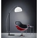 Floor lamp DORO, E27, IP20, black matt-chrome