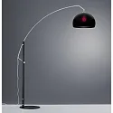 floor lamp DORO E27 IP20, chrome, black, black matt