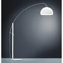 Helestra Lampadaire DORO E27 IP20, chrome, satiné, blanche