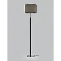 Lampadaire OPPO avec abat-jour, avec chaîne d'interrupteur à tirette E27 IP20, noir mat, chrome noir 