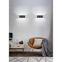 Luminaire mural FOSCA haut bas, semi-circulaire, indirect, commutable IP20, blanc mat 