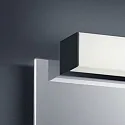 Helestra LED Wall luminaire LADO 90 LED Mirror lamp IP 44 black matt