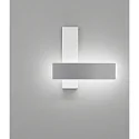 Helestra Luminaire mural DEX IP20, aluminium poli, blanc mat gradable