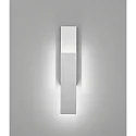 Helestra Luminaire mural DEX IP20, aluminium poli, blanc mat gradable
