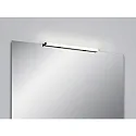 Luminaire de miroir LADO-S  60 court, commutable, étroit, avec diffuseur IP44, noir mat, blanche 