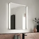Helestra Luminaire de miroir LADO-S 90 médium, commutable, étroit, avec diffuseur IP44, chrome, blanche 