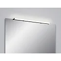 Luminaire de miroir LADO-S 90 médium, commutable, étroit, avec diffuseur IP44, noir mat, blanche 