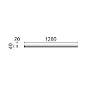 mirror luminaire LADO-S 120 large, switchable, slim, with diffuser IP44