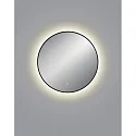 Helestra Miroir avec éclairage VIDO Ø 70CM Tunable White, indirect IP44, noir 
