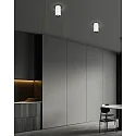 Helestra Luminaire de plafond ROK à 1 flamme, direct / indirect, focalisable IP20, blanc mat gradable