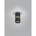 Luminaire de plafond ROK à 1 flamme, direct / indirect, focalisable IP20, or mat, noir mat gradable