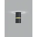 Luminaire de plafond ROK à 1 flamme, direct / indirect, focalisable IP20, or mat, noir mat gradable