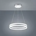 Luminaire à suspension LIV 60 haut bas, forme de l'anneau IP20, blanc mat gradable