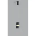 Luminaire à suspension ROK à 1 flamme, réglable, direct / indirect, focalisable IP20, or mat, noir mat gradable