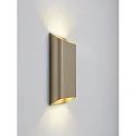 Helestra Luminaire mural TOCO angulaire, direct / indirect IP54, marron café gradable