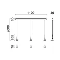 Luminaire à suspension FLUTE 3 flammes IP20