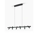 Helestra pendant luminaire CONI IP20, satined, black matt dimmable