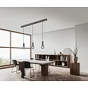 Helestra Luminaire à suspension GARA à 1 flamme E27 IP20, chrome noir gradable