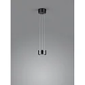 Luminaire à suspension ODA IP20, chrome noir gradable
