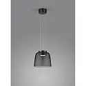 Luminaire à suspension ODA avec abat-jour IP20, chrome noir gradable