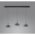 Luminaire à suspension SICA 3 flammes IP20, noir mat gradable