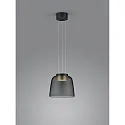 pendant luminaire ODA with shade IP20, gold, black dimmable