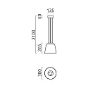 Helestra Luminaire à suspension ODA avec abat-jour IP20, or, noir gradable