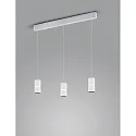 Luminaire à suspension ROK 3 flammes, réglable, direct / indirect, focalisable IP20, blanc mat gradable