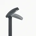 Helestra Borne d'éclairage LUR inclinable IP54, graphite 