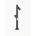 Helestra bollard lamp LOCI 2 flames, rotatable IP65, graphite 