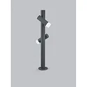 Helestra bollard lamp LOCI 2 flames, rotatable IP65, graphite 