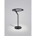 Lampe de table ELARA avec variateur tactile, forme de l'anneau IP20, noir mat gradable