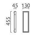 Helestra Luminaire mural d’extérieur SCALA angulaire, langue IP44, acier inoxydable 