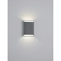 Luminaire mural d’extérieur TOCO44 angulaire, direct / indirect IP54, graphite gradable