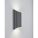 Helestra Luminaire mural d’extérieur TOCO44 angulaire, direct / indirect IP54, graphite gradable
