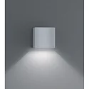 Helestra Luminaire mural d’extérieur SIRI 44 haut bas, angulaire, réglable IP54, gris argent gradable