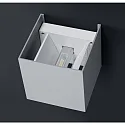 Helestra Luminaire mural d’extérieur SIRI 44-L haut bas, angulaire, réglable IP54, graphite gradable