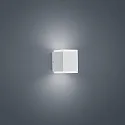 Helestra Luminaire mural d’extérieur KIBO haut bas, forme en dé IP54, blanc mat 