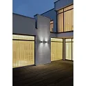 Helestra Luminaire mural d’extérieur KIBO haut bas, forme en dé IP54, blanc mat 