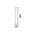 Ideal Lux Borne d'éclairage TRONCO E27 IP65, noir 