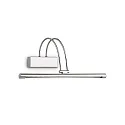 Luminaire de miroir BOW AP66 pivotant, avec interrupteur IP21, chrome 