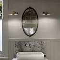 Ideal Lux Wall luminaire MIRROR-20 AP2 Mirror luminaire, 2x G9, 40W, antique brass