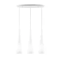 Luminaire à suspension MILK SP3 3 flammes E27 IP20, blanche 