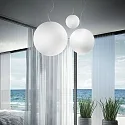 Ideal Lux Luminaire à suspension MAPA BIANCO SP1 D40 E27 IP20, blanche 