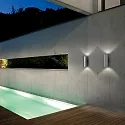 Ideal Lux Outdoor luminaire GUN AP2 SMALL Wall luminaire, 2 flames, GU10, 35W, aluminum