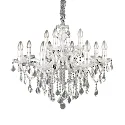 Lustre FLORIAN SP12 12 flammes E14 IP20, transparent 